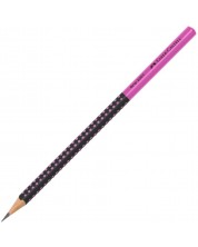 Μολύβι Faber-Castell Grip - HB, μαύρο και ροζ