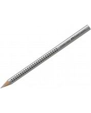 Μολύβι Faber Castell - Jumbo Grip, μεταλλικό, ασημί