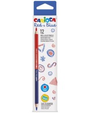 Μολύβια Carioca - δίχρωμα, μπλε και κόκκινο, 12 τεμαχίων -1