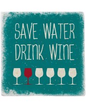 Μαρμαρένιο υποστρώμα για ποτήρι Gespaensterwald - Save water Drink wine