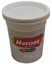 Φυσική πλαστελίνη σε κουτί Heroes Play Dough - λευκή