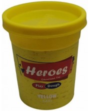 Φυσική πλαστελίνη σε κουτί Heroes Play Dough - Κίτρινη -1