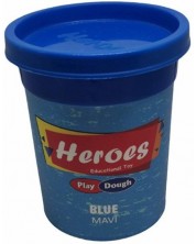 Φυσική πλαστελίνη σε κουτί Heroes Play Dough - Μπλε -1