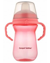 Κύπελλο που δεν χύνεται Canpol - 250  ml, ροζ -1