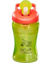 Μπουκάλι που δε χύνεται  με καλαμάκι  Vital Baby -12+ μηνών, 340 ml, πράσινο -1