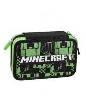 Κασετίνα με σχολικά είδη Panini Minecraft - Pixels Green