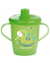 Κύπελλο που δεν χύνεται με σκληρό άκρο Canpol - Toys, 250 ml, πράσινο -1