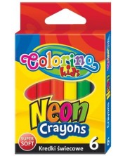 Κηρομπογιές νέον Colorino Kids - 6 χρώματα -1