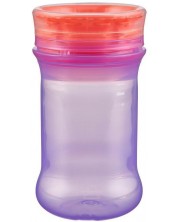 Κύπελλο που δε χύνεται με μαλακή άκρη σιλικόνης Vital Baby - 360°, 280 ml, μωβ -1