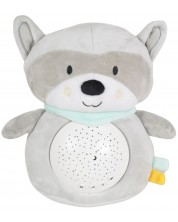 Νυχτερινό φωτιστικό και προβολέας Moni Toys - Snuggly, Raccoon -1