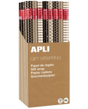 Χαρτί περιτυλίγματος Apli - Kraft, ασπρόμαυρο, ποικιλία