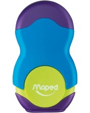 Ξύστρα με γόμα Maped Loopy - Soft Touch, μπλε -1