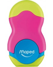 Ξύστρα με γόμα Maped Loopy - Soft Touch, ροζ