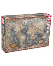Παζλ Educa 8000 κομμάτια - Ιστορικός χάρτης του κόσμου