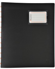 Φάκελος Exacompta - A4, PP με 20 αφαιρούμενες τσέπες, μαύρος
