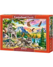 Παζλ Castorland 1000 τεμαχίων -Οικογένεια λύκων και αετοί