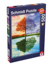 Παζλ Schmidt 500 κομμάτια - Οι εποχές και το δέντρο -1