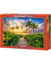 Παζλ Castorland 3000 τεμαχίων -Πολύχρωμη ανατολή στο Μαϊάμι, ΗΠΑ