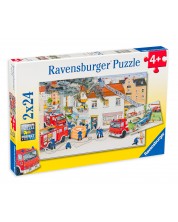 Παζλ Ravensburger 2 x 24 κομμάτια - Οι πυροσβέστες σε δράση -1