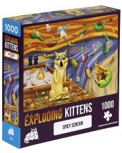 Παζλ Exploding Kittens 1000 κομμάτια - Ή κραυγή της γάτας  -1