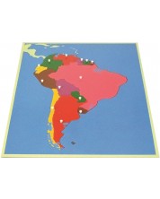 Παζλ Montessori Smart Baby -Χάρτης της Νότιας Αμερικής, 13 κομμάτια  -1