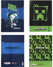 Φάκελος με λάστιχο  Panini Minecraft - Neon Green, A4, ποικιλία -1