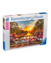 Παζλ Ravensburger 1000 κομμάτια - Ηλιοβασίλεμα στο Άμστερνταμ 