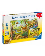 Παζλ Ravensburger 3 x 49 κομμάτια - Ο κόσμος των ζώων