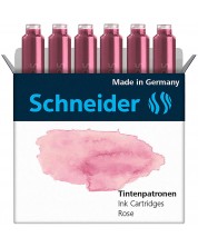 Κασέτες πένας Schneider - Τριαντάφυλλο, 6 τεμάχια -1