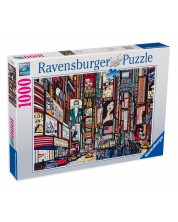 Παζλ Ravensburger 1000 κομμάτια - Χρωματιστή Νέα Υόρκη -1