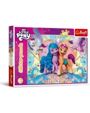 Παζλ με γκλίτερ Trefl 100 κομμάτια - Shiny Ponies / Hasbro, My Little Ponies