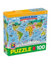 Παζλ Eurographics 100 κομμάτια - Παγκόσμιος χάρτης -1