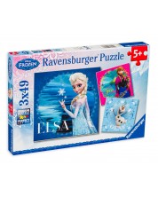 Παζλ Ravensburger 3 x 49 κομμάτια - Ψυχρά κι Ανάποδα