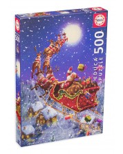 Παζλ Educa 500 κομμάτια-Έρχεται ο Άγιος Βασίλης