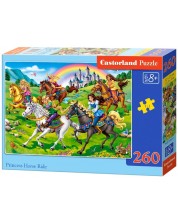 Παζλ Castorland από 260 κομμάτια - Πριγκίπισσες στα άλογα