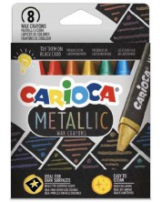 Κηρομπογιές Carioca - Metallic, 8 χρώματα