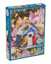 Παζλ  Cobble Hill 500 XXL κομμάτια - Ανοιξιάτικο σπίτι για πουλιά