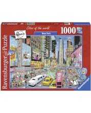 Παζλ Ravensburger 1000 κομμάτια - Πόλεις του Κόσμου: Νέα Υόρκη -1