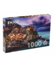 Παζλ Enjoy 1000 κομμάτια-  Ζοφερός ουρανός πάνω από το Cinque Terre, Ιταλία