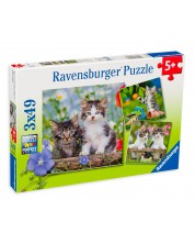 Παζλ Ravensburger 3 x 49 κομμάτια - Γατάκια