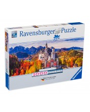 Πανοραμικό παζλ Ravensburger 1000 κομμάτια -  Το Κάστρο Νοϊσβάνσταϊν, Βαυαρία