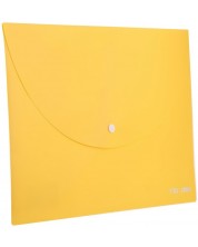 Φάκελος με κουμπί Deli Rio - E38131, A4, κίτρινος -1