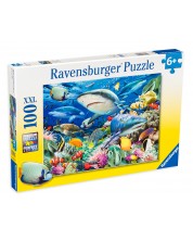 Παζλ Ravensburger 100 XXL κομμάτια - Καρχαρίες στον  Ύφαλο