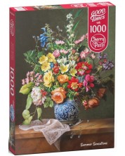 Παζλ Cherry Pazzi από 1000 κομμάτια - Λουλούδια στο σαλόνι