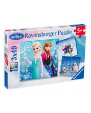 Παζλ Ravensburger 3 x 49 κομμάτια - Το παγωμένο βασίλειο