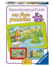 Παζλ Ravensburger 3 x 6 κομμάτια - Μικρά ζώα κήπου