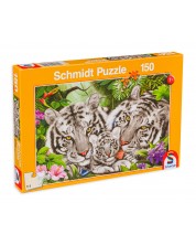 Παζλ Schmidt από 150 κομμάτια - Οικογένεια τίγρεων