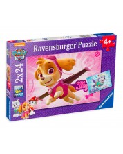 Παζλ Ravensburger 2 x 24 κομμάτια - Σκάι και Έβερεστ, Paw Patrol