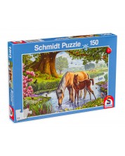 Παζλ Schmidt 150 κομμάτια - Άλογα δίπλα στον ποταμό