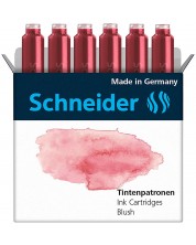 Κασέτες πένας Schneider - Ρουζ, 6 τεμάχια